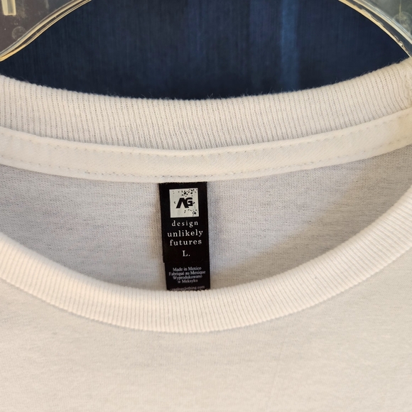 AG White Tee with Black Graphic - Picture 5 of 10